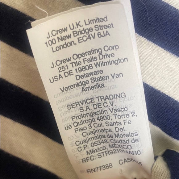 Madewell Striped Navy and White T-Shirt - Picture 5 of 6